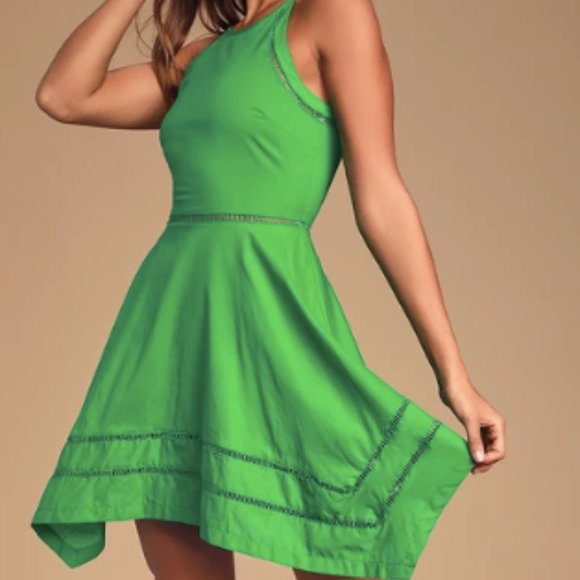 Green Lulus dress - Picture 1 of 2